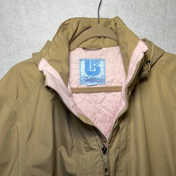 Burton Ski/Snowboard Winter Lightweight Hooded Coat Women’s Size Medium Tan - Picture 2 of 16